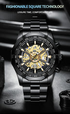 Stainless Steel Quartz Watch – Waterproof Luminous Calendar for Business Men