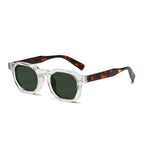 Vintage Rivet Oval Sunglasses – Leopard Anti Blue Light Frames for Men and Women
