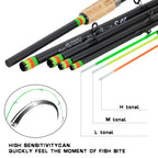 Carbon Fiber Feeder Fishing Rod – 3M Cork Handle Pole for Carp Angling