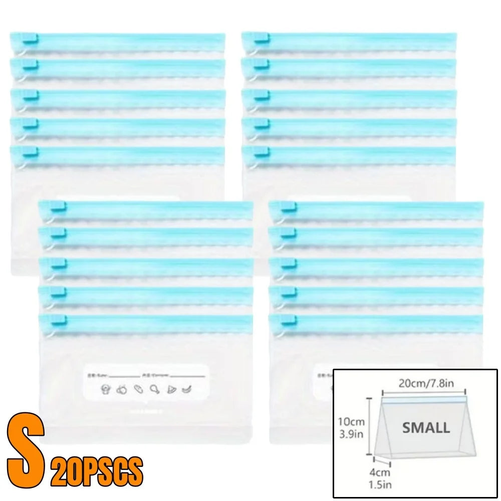 Leakproof Zipper Storage Bags – Fresh Keeping Food Organizers for Kitchen