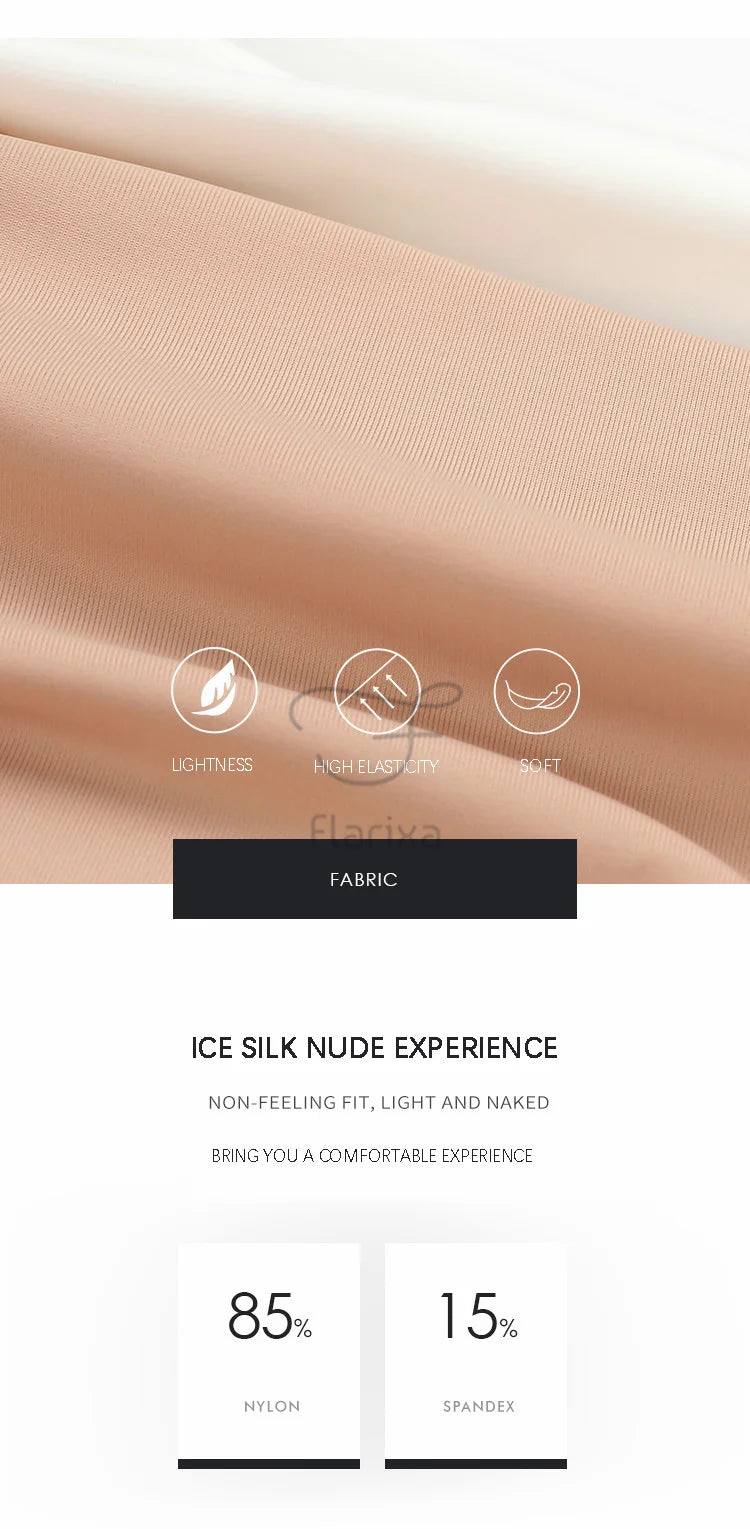 Seamless High Waist Boyshorts – Tummy Control Ice Silk Underwear for Women