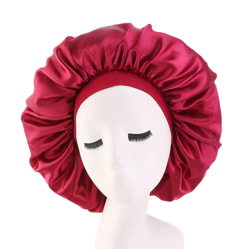 Extra Large Satin Sleep Bonnet – Silky Hair Protection for Curly Hair