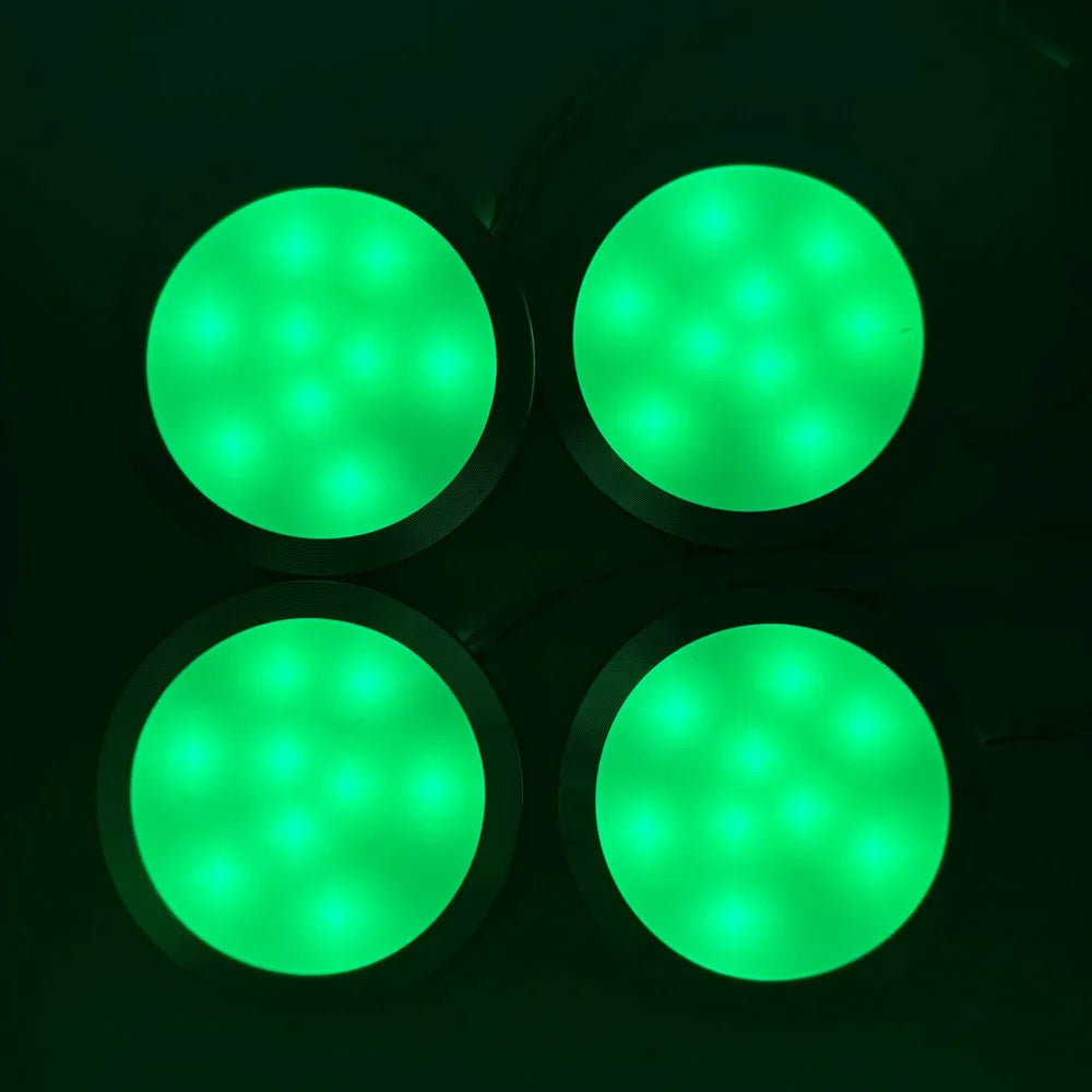 WiFi RGB LED Puck Lights – Dimmable Under Cabinet Lighting for Kitchen Decor