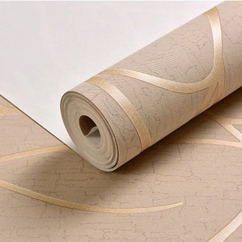 Non-Woven Striped Wallpaper – 53cm Thickened Modern Decor for Bedroom Walls