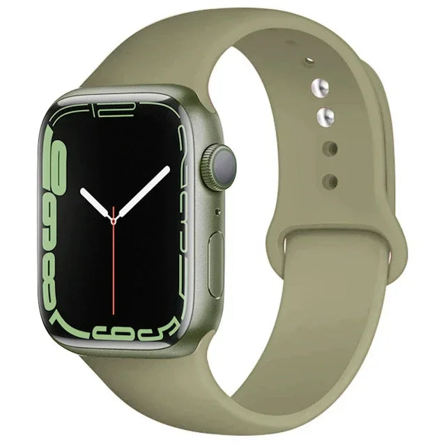 Silicone Apple Watch Sport Band – Adjustable Strap for Series 1-11 and Ultra