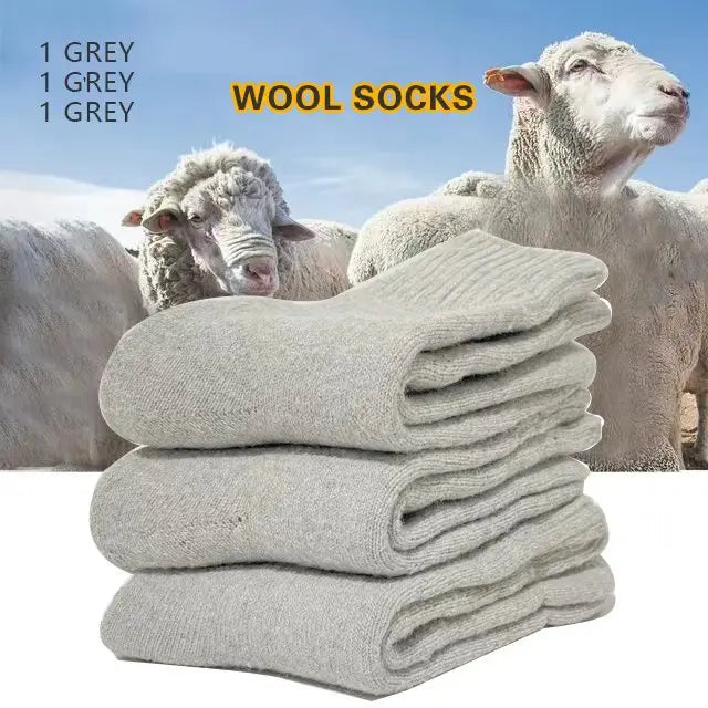 Merino Wool Blend Socks – Thermal Harajuku Style for Winter Cold