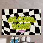 PVC Chessboard Grid Doormat – Anti-Slip Entrance Rug for Home Decor