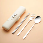 Stainless Steel Cutlery Set – Portable Flatware for Camping and Picnics