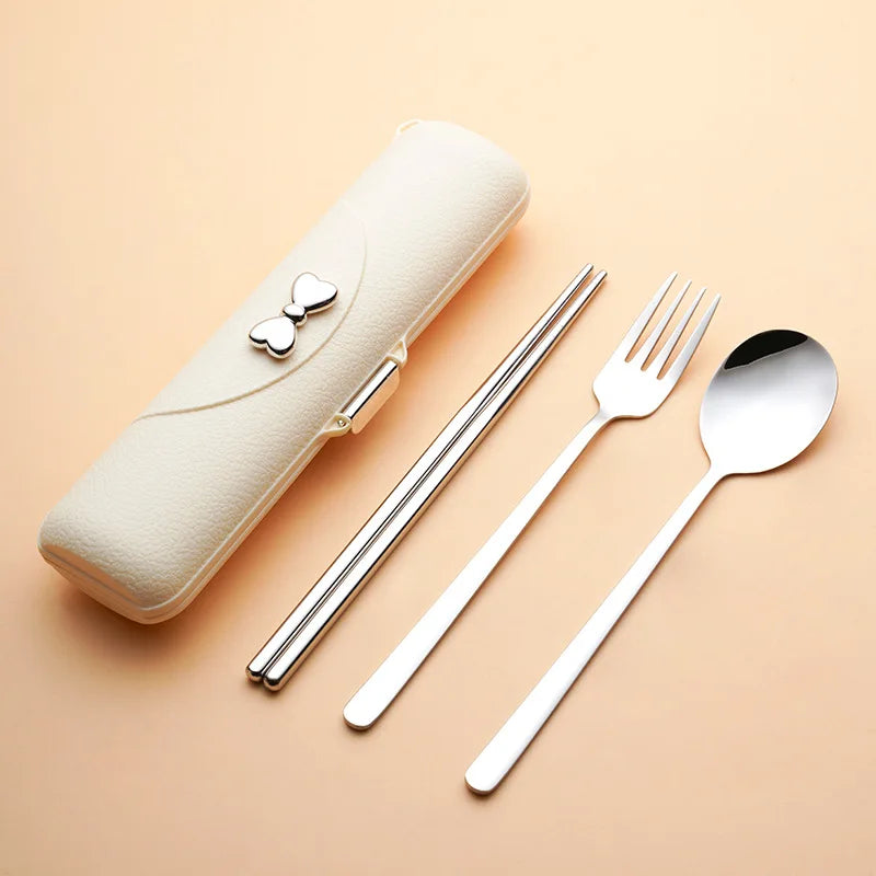 Stainless Steel Cutlery Set – Portable Flatware for Camping and Picnics
