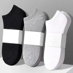 Cotton Ankle Socks – Breathable Solid Color Footwear for Sports and Gym