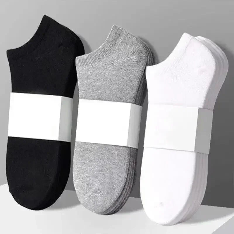 Cotton Ankle Socks – Breathable Solid Color Footwear for Sports and Gym