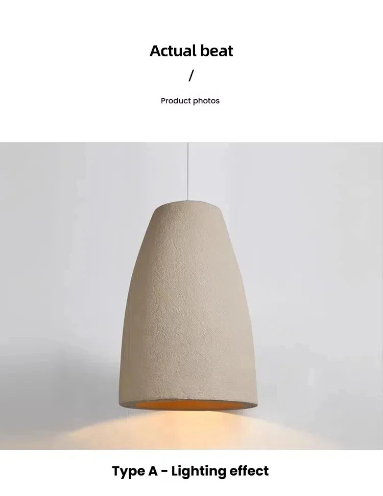 Wabi Sabi LED Chandelier – Modern Minimalist Pendant Light for Dining Room