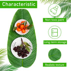 Artificial Banana Palm Leaves – Waterproof Tropical Table Decor for Luau Party