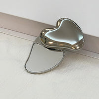 Heart Shape Rotating Mirror – Portable Cosmetic Vanity Tool for Students