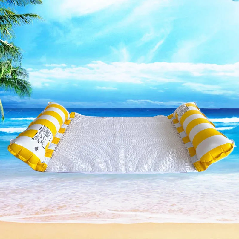 Striped Swimming Pool Lounger – Durable Sunbathing Mattress for Beach Parties