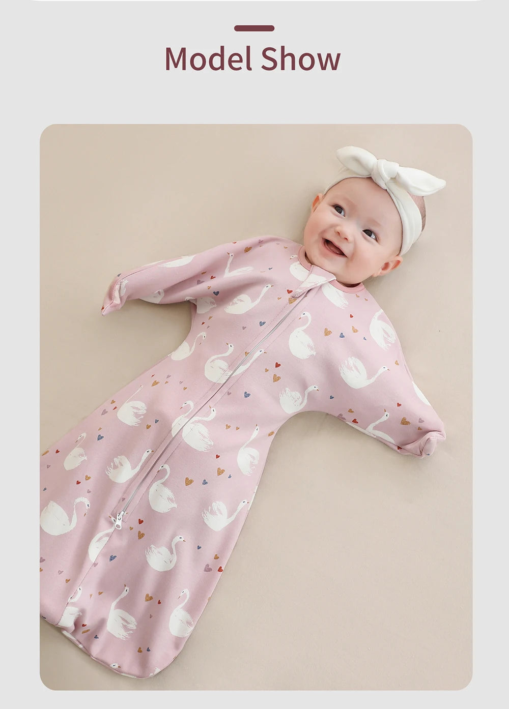 Cotton Baby Sleeping Bag – Anti-Shock Swaddle for Newborn Sleep