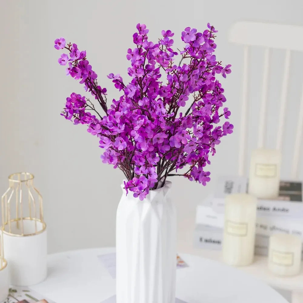 Artificial Cherry Blossoms – Silk Baby's Breath for Wedding Vase Decor