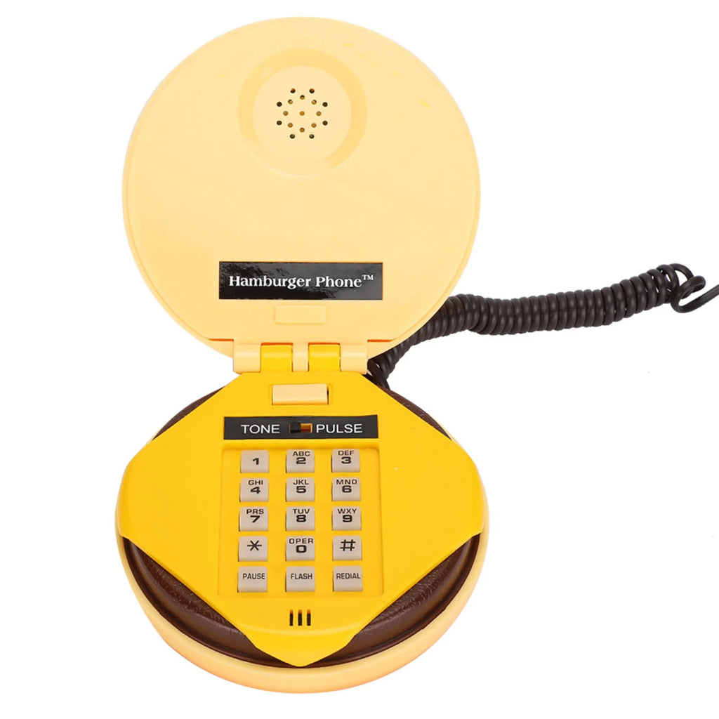 Hamburger Novelty Landline Telephone – Retro Kitchen Decor for Home Office