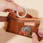 Transparent Mesh Zipper Pouch – Compact Organizer for Travel and Cables