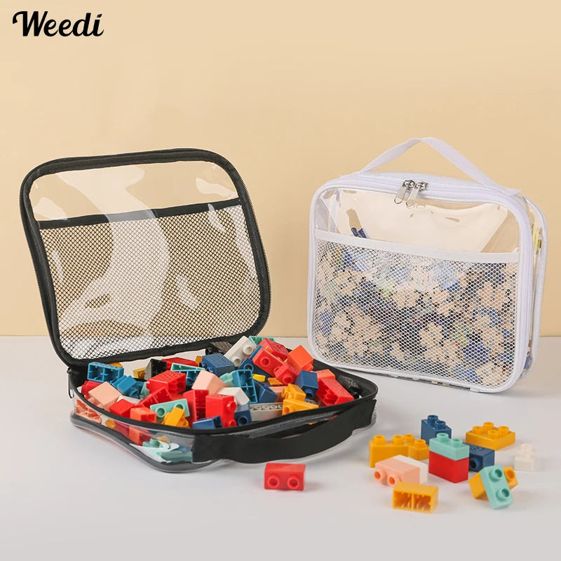 Transparent Toy Storage Bag – Large Capacity Organizer for Kids Block Toys