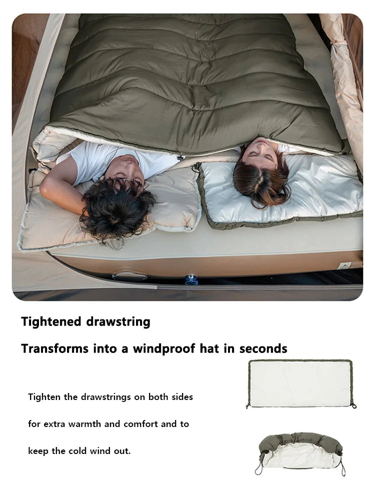 Ultralight Cotton Sleeping Bag – Splicable Double Design for Camping