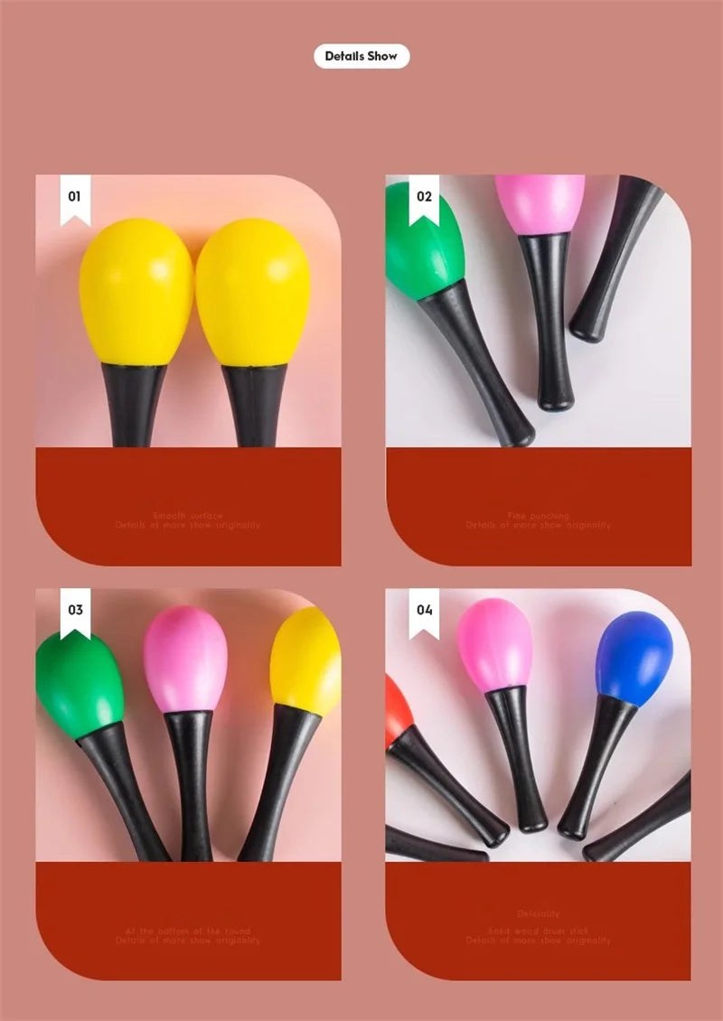 Small Plastic Maraca Sand Hammer – Musical Percussion Toy for Kids Party