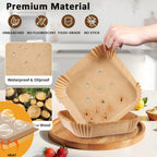 Disposable Air Fryer Liners – Non-Stick Paper Sheets for Baking and Roasting