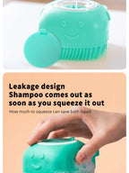 Silicone Pet Bathing Brush – Soft Massage Grooming Tool for Dog and Cat Cleaning
