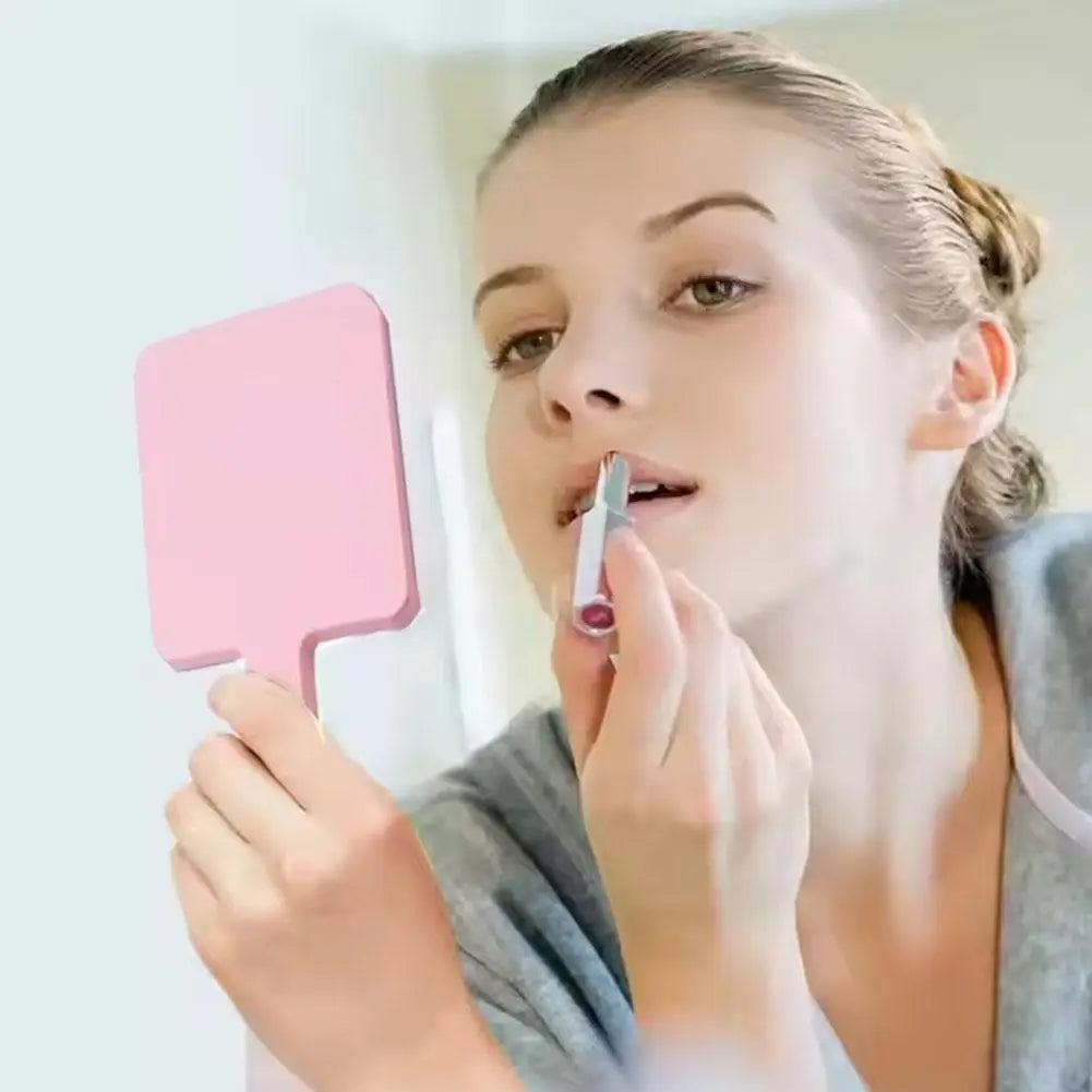 Handheld Square Makeup Mirror – Portable Vanity Mirror for Salon and Travel