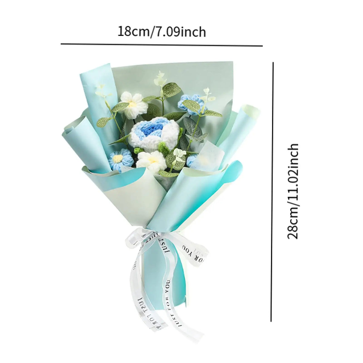 Handmade Crochet Flower Bouquet – Knitted Floral Decor for Gift Giving