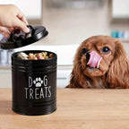 Metal Pet Treat Container – Airtight Food Storage Jar for Dogs and Cats