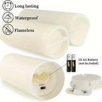 Waterproof LED Pillar Candles – Remote Control Timed Lights for Home Decor
