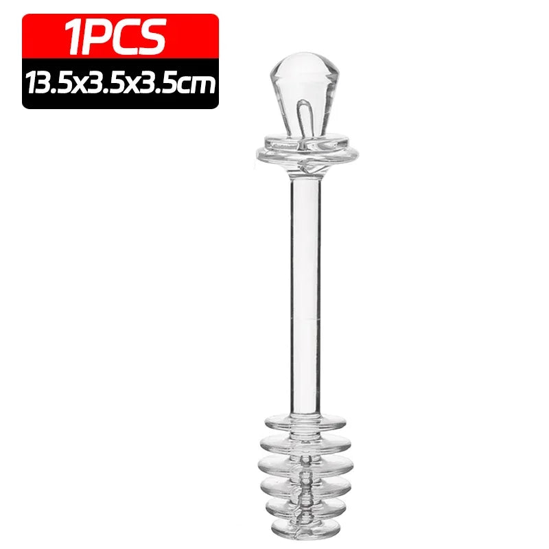 Glass Honey Dipper Stick – Drizzle Spoon for Kitchen Cooking and Tea Stirring