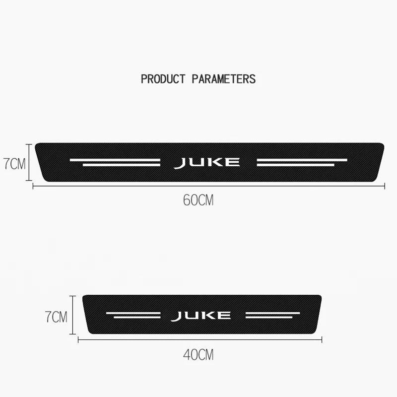 Carbon Fiber Door Sill Protectors – Leather Welcome Pedal for Nissan Juke