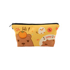 Large Animal Makeup Bag – Flamingo Cat Print Organizer for Travel Cosmetics