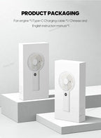 Portable Handheld USB Fan – Rechargeable Stepless Speed Desktop Cooling Fan