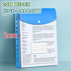 A4 Loose Leaf File Bags – 11-Hole Expandable Binder Pockets for Office School