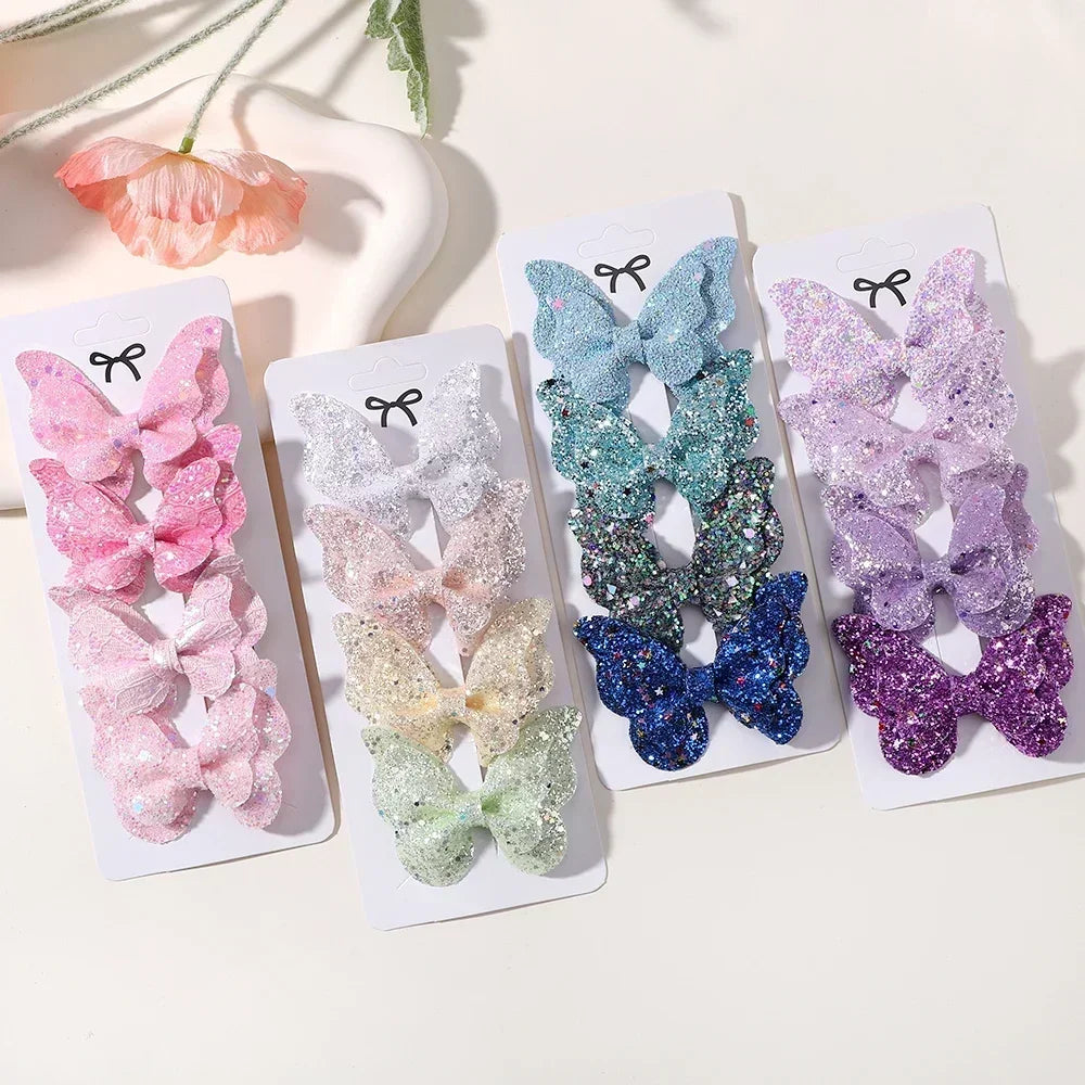 Sequined Butterfly Hair Clips – Cute Decorative Bows for Toddler Hairstyles