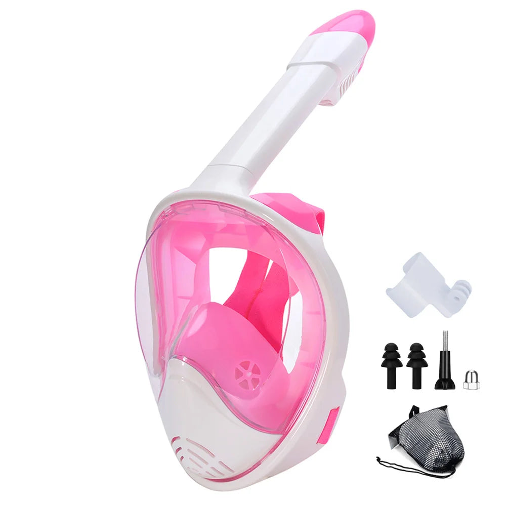 Full Face Snorkel Mask – Anti-Fog Panoramic View for Diving and Swimming