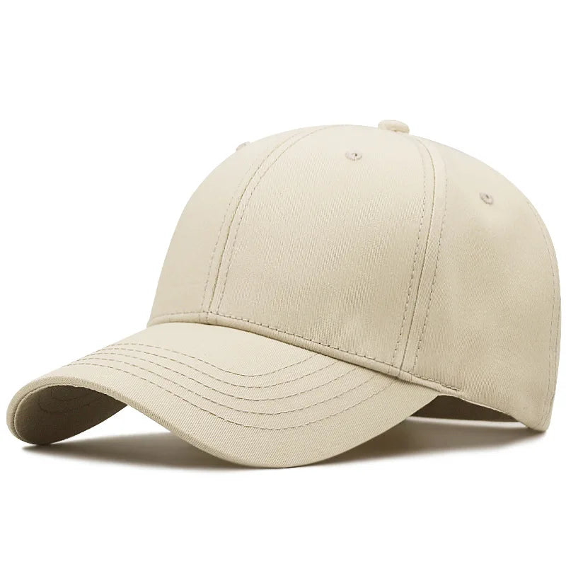 Oversized Cotton Baseball Cap – Adjustable Large Fit for Men and Women