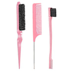 Professional Hair Styling Brush Set – Steel Needle Combs for Hair Grooming