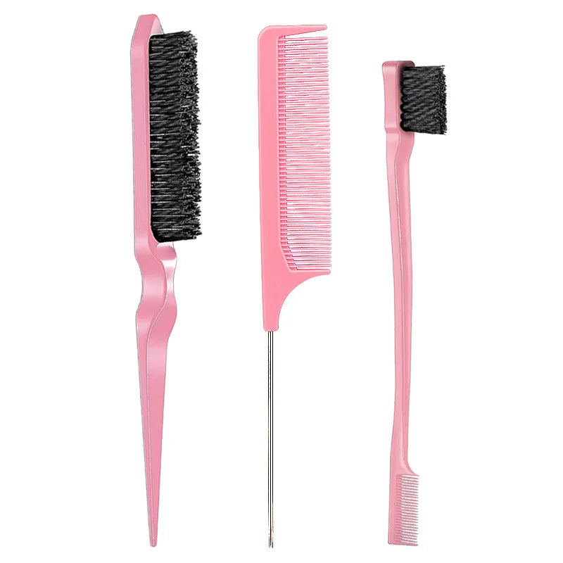 Professional Hair Styling Brush Set – Steel Needle Combs for Hair Grooming