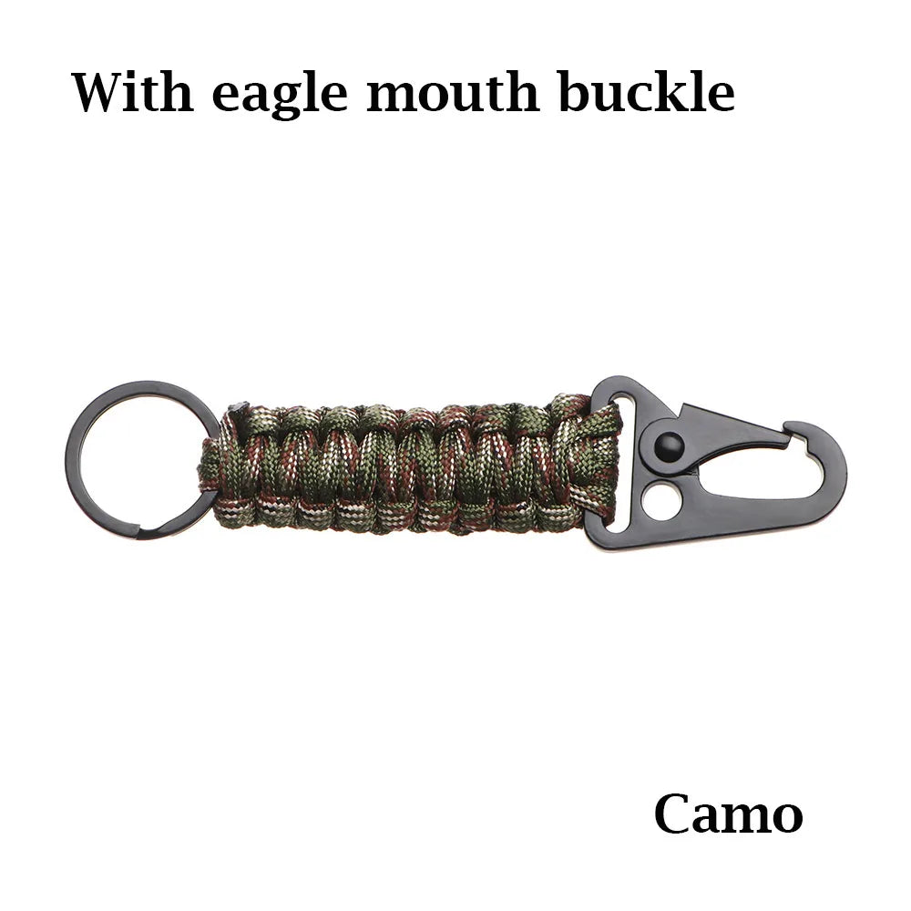Paracord Survival Keychain – Military Carabiner for Outdoor Camping Gear