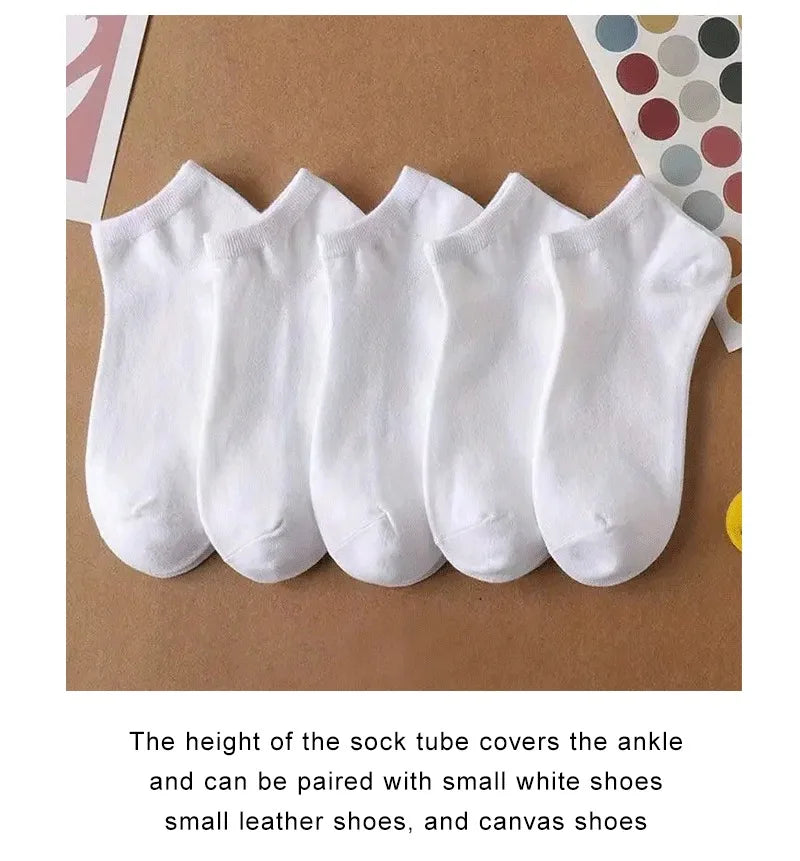 Men's Ankle Boat Socks – Solid Color Sweat-Absorbent Cotton for Business Sport