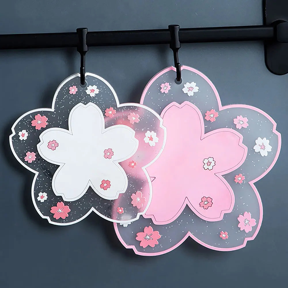 Sakura Daisy Silicone Coaster – Heat Resistant Placemat for Dining Tables