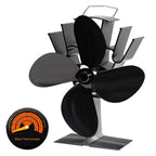 4 Blade Heat Powered Stove Fan – Eco Friendly Wood Burner for Winter Heating