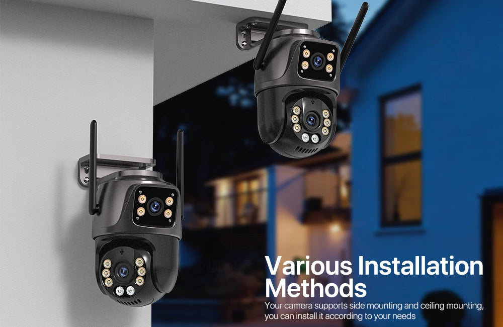 4K 8MP Dual Lens PTZ Camera – Outdoor AI Auto Tracking for Security Surveillance