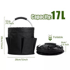 17L Folding Storage Tote – Large Collapsible Basket for Outdoor Cleaning