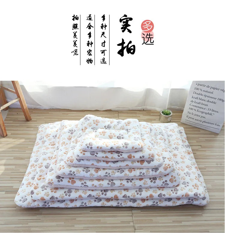 Double-Sided Plush Pet Mat – Warm Sleeping Bed for Cats and Small Dogs