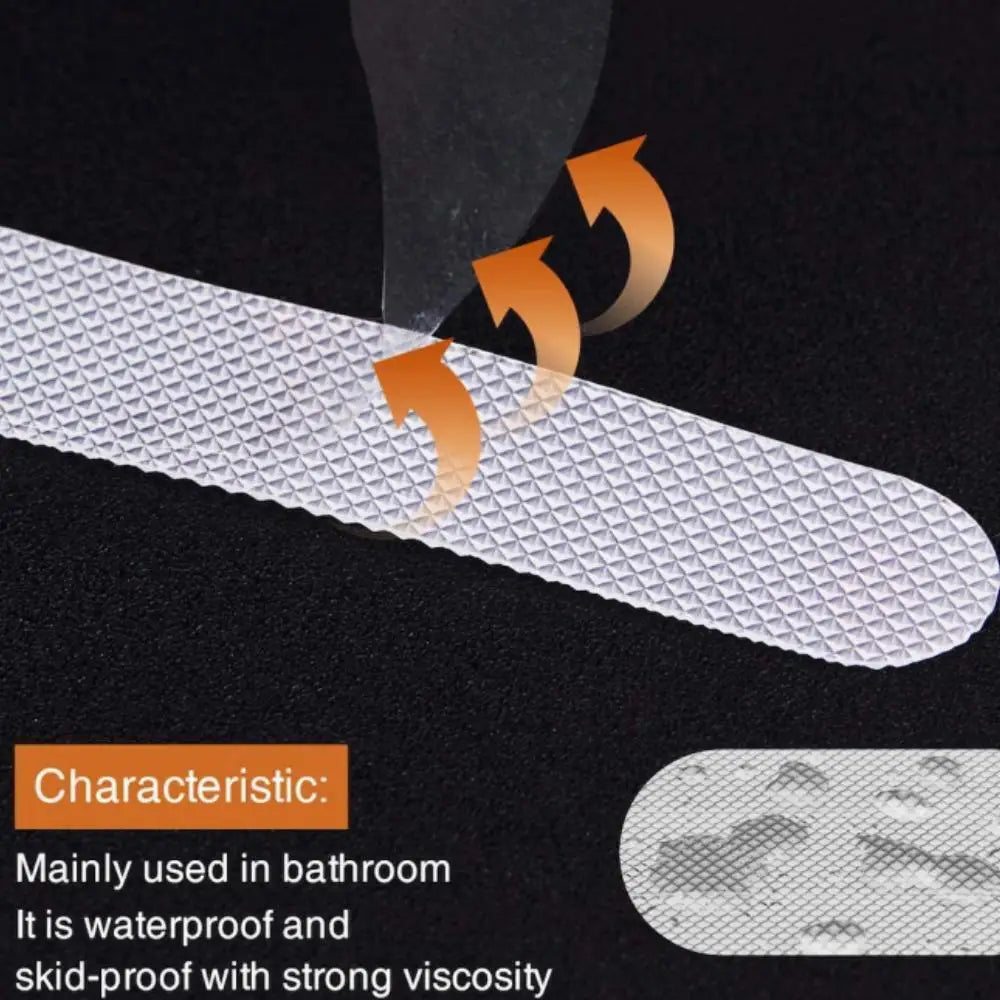 Transparent Anti-Slip Strips – Adhesive Safety Treads for Bathtubs and Stairs